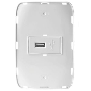 Tomacorriente simple USB blanco Chatel