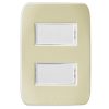 Placa para interruptor doble almendra CHATEL