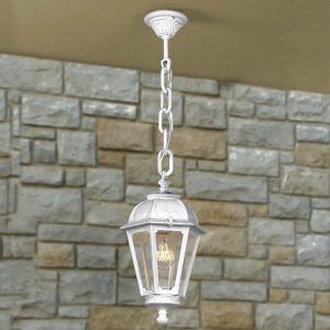 Farol colgante E27 Saba blanco IP55