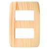 Placa para interruptor doble roble claro Chatel