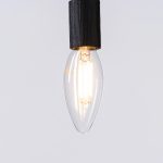FOCO VELA LED FILAMENTO SAFIRO TRANS C35 E14 4W 2700K 100-130V 60HZ 35X98MM 20000HRS 360° 470LM LEDEX