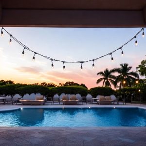 Guirnalda de exterior (8m) para 12 focos LED