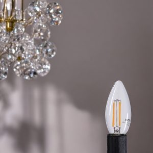 Foco led C35 base E27 4W 470LM 6500K vidrio transparente