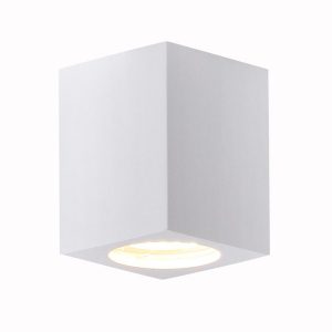 Lámpara de techo GU10 Square de gypsum blanco