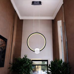 Lámpara colgante led Elin ø45cm black