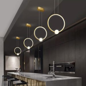 lampara aro led para bar