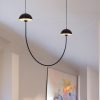 Lámpara colgante moderna Dalton black con led cálido