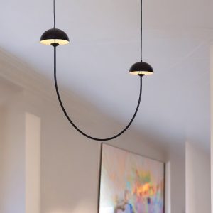 Lámpara colgante moderna Dalton black con led cálido