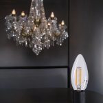 Foco LED C35 base E27 4W 470LM 2700K vidrio transparente