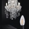 Foco led C35 base E12 4W 470LM 2700K vidrio transparente