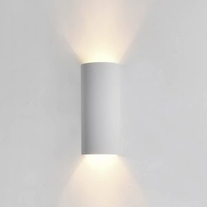 Lámpara de pared 2xGU10 Cylinder de gypsum blanco