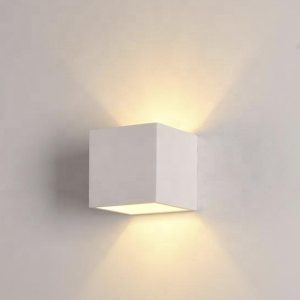 APLIQUE DE PARED DE GYPSUM "CUBE" BLANCO 1L G9 L32XA12XH12 CM