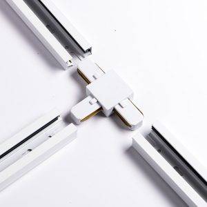 Conector T blanco para riel