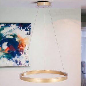 Lámpara LED colgante Aro 60 gold con 3CCT 30W