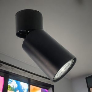 Spot dirigible Astor negro para foco GU10