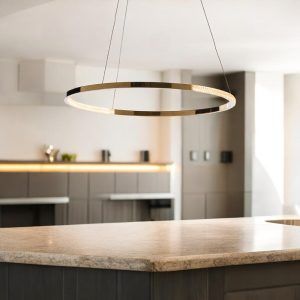 Lámpara LED colgante Nastya 60 gold con luz cálida 20W