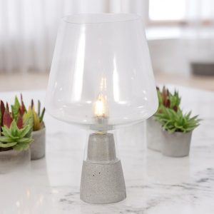 Lámpara de mesa E14 moderna Karl gray