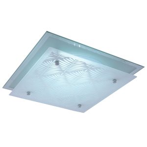 Plafón cuadrado 31cm Hojitas para módulo led