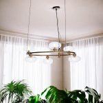 Lámpara colgante 6xG9 Virut gold vidrios clear