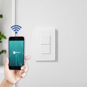 Interruptor WiFi doble blanco compatible con Alexa y Google