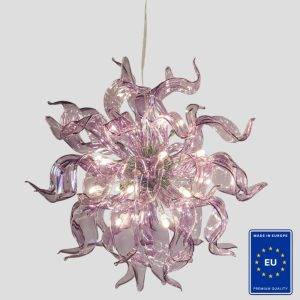 Chandelier Apolo 20xG9 de cristal de Bohemia púrpura