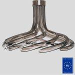Chandelier de techo 10xG9 Vortice de cristal de Bohemia fume