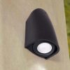 Luminaria de pared G9 Mamete Round negro luz blanca