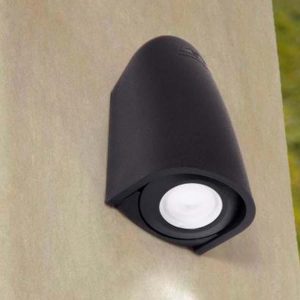 Luminaria de pared G9 Mamete Round negro luz blanca