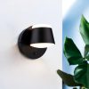 Aplique LED Lux negro con luz cálida 12W