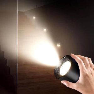 Lámpara recargable magnetica negra c/led 3CCT dimerizable