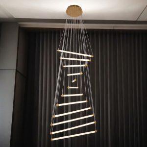 Lámpara LED doble altura Esther gold con luz cálida 115W