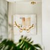Lámpara LED colgante Starry brass/ambar luz cálida 15W