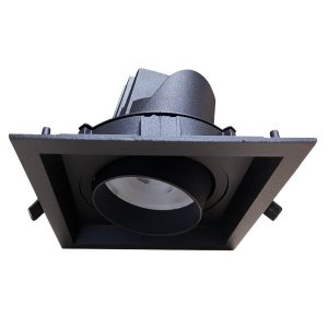 Módulo led dirigible cuadrado negro 3000K 137x100mm
