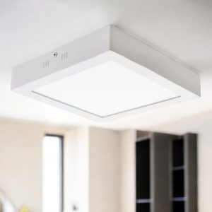 Plafón led cuadrado blanco 28cm 6W 6000K