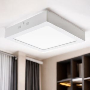 Plafón led cuadrado blanco 18W 6000K 205mm