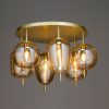 Lampara de tumbado 6xE14 Kaori gold/ambar
