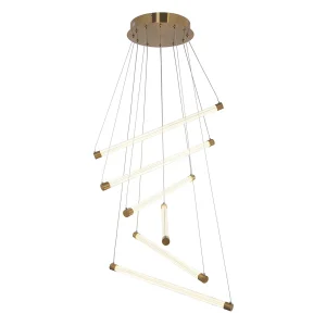 Lámpara LED colgante Esther gold/acrílico con luz cálida 43W
