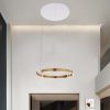Lámpara led colgante Occhio gold con luz calida 28W