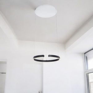 Lámpara LED colgante Occhio 60 black con luz cálida 28W