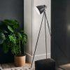 Lámpara de pedestal  E27 Phoenix metal negro