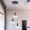 Lámpara LED colgante redonda Moritz smoke 21W con luz calida