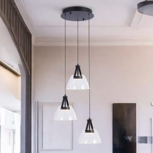 Lámpara LED colgante redonda Moritz smoke 21W con luz calida