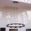 Lámpara LED colgante redonda Milan smoke 48W con luz calida