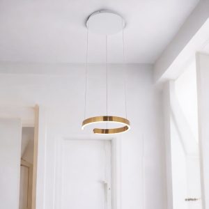 Lámpara LED colgante Occhio 40 gold con luz cálida 22W