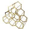 Portavinos Bee metalico dorado 35x34cm