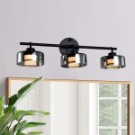 Lámpara LED de pared Burlin black/smoke con luz cálida 13W
