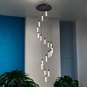 Lámpara led doble altura Elixir 200 black con 3CCT