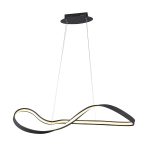Lámpara LED colgante Lyanna black luz calida 30W
