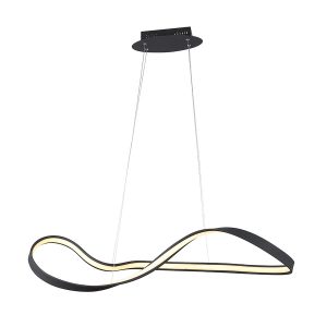 Lámpara LED colgante Lyanna black luz calida 30W
