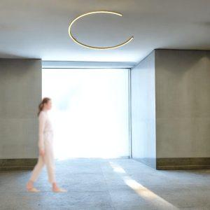 Lámpara LED de tumbado Eclipse gold c/luz cálida 30W